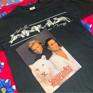 Siegfried & Roy Mirage Las Vegas Vintage Tiger Tee & Souvenir Program Book 1994